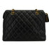 VINTAGE CHANEL MATELASSE CHAIN TOTE SHOULDER BAG BLACK LAMB SKIN GOLD HARDWARE 90339970