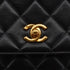 VINTAGE CHANEL MATELASSE CHAIN TOTE SHOULDER BAG BLACK LAMB SKIN GOLD HARDWARE 90339970