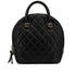 VINTAGE CHANEL PARIS LIMITED MATELASSE COCOMARK HAND BAG BLACK LAMB SKIN GOLD HARDWARE 90327293