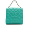 VINTAGE CHANEL MATELASSE COCOMARK CHAIN HAND BAG TURQUOISE BLUE LAMB SKIN SILVER HARDWARE 90340485
