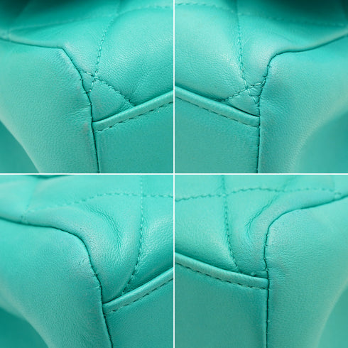 VINTAGE CHANEL MATELASSE COCOMARK CHAIN HAND BAG TURQUOISE BLUE LAMB SKIN SILVER HARDWARE 90340485