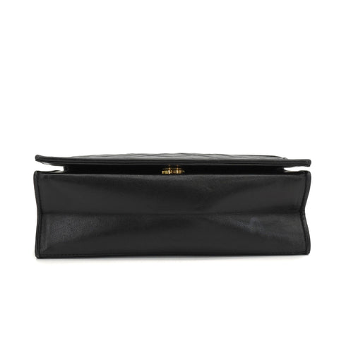 VINTAGE CHANEL MATELASSE COCOMARK CHAIN SHOULDER BAG BLACK LAMB SKIN GOLD HARDWARE 90338352