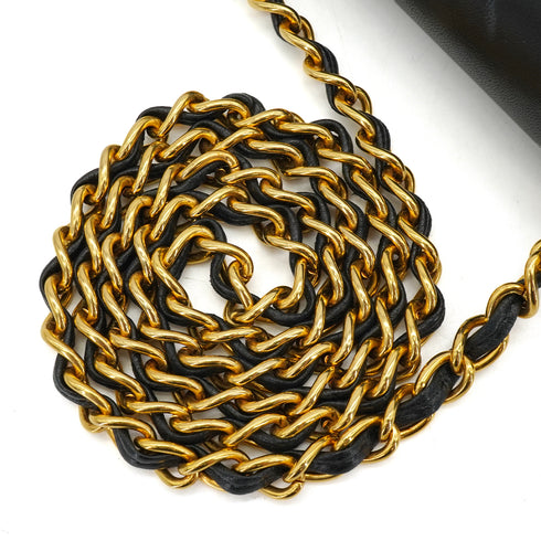 VINTAGE CHANEL MATELASSE COCOMARK CHAIN SHOULDER BAG BLACK LAMB SKIN GOLD HARDWARE 90338352