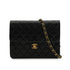 VINTAGE CHANEL MATELASSE COCOMARK CHAIN SHOULDER BAG BLACK LAMB SKIN GOLD HARDWARE 90346130