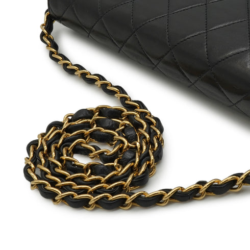 VINTAGE CHANEL MATELASSE COCOMARK CHAIN SHOULDER BAG BLACK LAMB SKIN GOLD HARDWARE 90346130