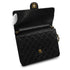 VINTAGE CHANEL MATELASSE COCOMARK CHAIN SHOULDER BAG BLACK LAMB SKIN GOLD HARDWARE 90346130