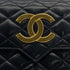 VINTAGE CHANEL MATELASSE BIG COCO CHAIN SHOULDER BAG BLACK LAMB SKIN GOLD HARDWARE 90309797