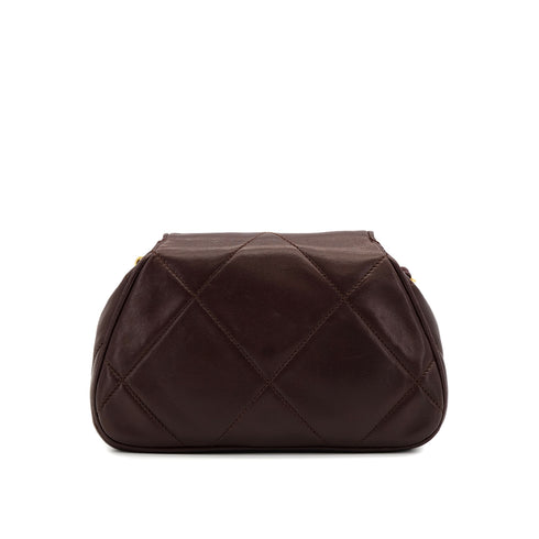 VINTAGE CHANEL MATELASSE COCOMARK CHAIN SHOULDER BAG BROWN LAMB SKIN GOLD HARDWARE 90324287