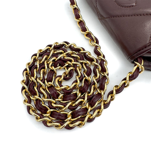 VINTAGE CHANEL MATELASSE COCOMARK CHAIN SHOULDER BAG BROWN LAMB SKIN GOLD HARDWARE 90324287
