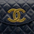 VINTAGE CHANEL MATELASSE COCOMARK CHAIN SHOULDER BAG NAVY LAMB SKIN GOLD HARDWARE 90308206
