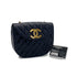 VINTAGE CHANEL MATELASSE COCOMARK CHAIN SHOULDER BAG NAVY LAMB SKIN GOLD HARDWARE 90308206