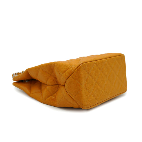 VINTAGE CHANEL MATELASSE COCOMARK CHAIN SHOULDER BAG ORANGE CAVIAR SKIN SILVER HARDWARE 90346146