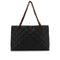VINTAGE CHANEL MATELASSE COCOMARK CHAIN TOTE SHOULDER BAG BLACK BROWN CAVIAR SKIN PLASTIC HARDWARE 90339644