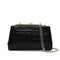 VINTAGE CHANEL MATELASSE COCOMARK RHINESTONE CHAIN SHOULDER BAG BLACK RAMB SKIN SILVER HARDWARE 90339834