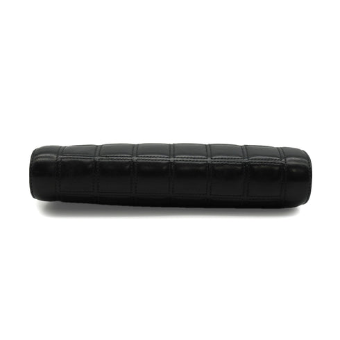 VINTAGE CHANEL MATELASSE COCOMARK RHINESTONE CHAIN SHOULDER BAG BLACK RAMB SKIN SILVER HARDWARE 90339834