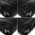 VINTAGE CHANEL MATELASSE COCOMARK RHINESTONE CHAIN SHOULDER BAG BLACK RAMB SKIN SILVER HARDWARE 90339834