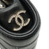 VINTAGE CHANEL MATELASSE COCOMARK RHINESTONE CHAIN SHOULDER BAG BLACK RAMB SKIN SILVER HARDWARE 90339834