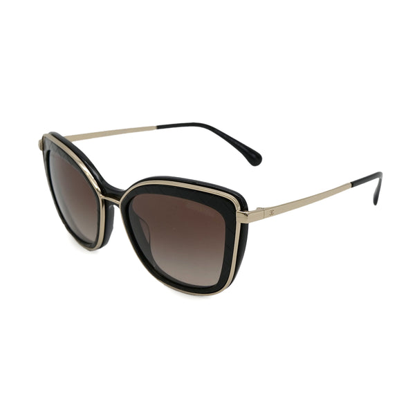 VINTAGE CHANEL MATELASSE COCOMARK SUNGLASSES BLACK BROWN EYEWEAR 90324123