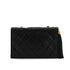 VINTAGE CHANEL MATELASSE FRINGE CHAIN SHOULDER BAG BLACK LAMB SKIN GOLD HARDWARE 90323196