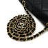 VINTAGE CHANEL MATELASSE FRINGE CHAIN SHOULDER BAG BLACK LAMB SKIN GOLD HARDWARE 90323196