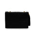 VINTAGE CHANEL MATELASSE FRINGE CHAIN SHOULDER BAG BLACK LAMB SKIN GOLD HARDWARE 90345511