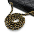 VINTAGE CHANEL MATELASSE FRINGE CHAIN SHOULDER BAG BLACK LAMB SKIN GOLD HARDWARE 90318626