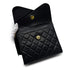 VINTAGE CHANEL MATELASSE FRINGE CHAIN SHOULDER BAG BLACK LAMB SKIN GOLD HARDWARE 90318626
