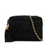 VINTAGE CHANEL MATELASSE FRINGE CHAIN SHOULDER BAG BLACK SUEDE 90313543