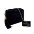 VINTAGE CHANEL MATELASSE FRINGE CHAIN SHOULDER BAG BLACK SUEDE 90313543