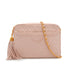 VINTAGE CHANEL MATELASSE FRINGE CHAIN SHOULDER BAG PINK LAMB SKIN GOLD HARDWARE 90344375