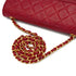VINTAGE CHANEL MATELASSE FRINGE CHAIN SHOULDER BAG RED LAMB SKIN GOLD HARDWARE 90342573