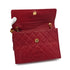 VINTAGE CHANEL MATELASSE FRINGE CHAIN SHOULDER BAG RED LAMB SKIN GOLD HARDWARE 90342573