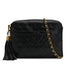 VINTAGE CHANEL COCOMARK MATELASSE FRINGE CHAIN SHUOLDER BAG BLACK LAMB SKIN GOLD HARDWARE 90321008