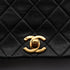 VINTAGE CHANEL MATELASSE FULL FLAP CHAIN SHOULDER BAG BLACK LAMB SKIN GOLD HARDWARE 90344380