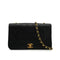 VINTAGE CHANEL MATELASSE FULL FLAP CHAIN SHOULDER BAG BLACK LAMB SKIN GOLD HARDWARE 90344380