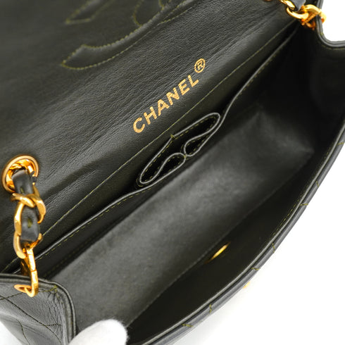 VINTAGE CHANEL MATELASSE FULL FLAP CHAIN SHOULDER BAG KAHKI LAMB SKIN GOLD HARDWARE 90326673