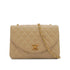 VINTAGE CHANEL MATELASSE HALF MOON CHAIN SHOULDER BAG BEIGE LAMB SKIN 90340157