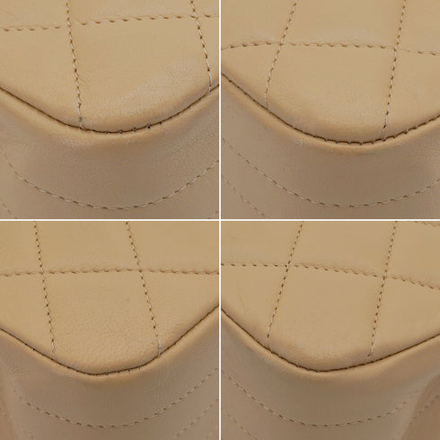 VINTAGE CHANEL MATELASSE HALF MOON CHAIN SHOULDER BAG BEIGE LAMB SKIN 90340157