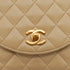 VINTAGE CHANEL MATELASSE HALF MOON CHAIN SHOULDER BAG BEIGE LAMB SKIN 90340157