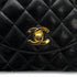 VINTAGE CHANEL MATELASSE HALF MOON CHAIN SHOULDER BAG BLACK LAMB SKIN 90305999