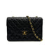 VINTAGE CHANEL MATELASSE HALF MOON CHAIN SHOULDER BAG BLACK LAMB SKIN 90306003