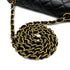 VINTAGE CHANEL MATELASSE HALF MOON CHAIN SHOULDER BAG BLACK LAMB SKIN 90306003