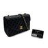 VINTAGE CHANEL MATELASSE HALF MOON CHAIN SHOULDER BAG BLACK LAMB SKIN 90306003