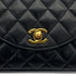 VINTAGE CHANEL MATELASSE HALF MOON CHAIN SHOULDER BAG BLACK LAMB SKIN 90314342
