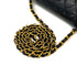 VINTAGE CHANEL MATELASSE HALF MOON CHAIN SHOULDER BAG BLACK LAMB SKIN 90315873