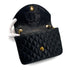 VINTAGE CHANEL MATELASSE HALF MOON CHAIN SHOULDER BAG BLACK LAMB SKIN 90315873