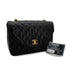 VINTAGE CHANEL MATELASSE HALF MOON CHAIN SHOULDER BAG BLACK LAMB SKIN 90315873