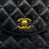 VINTAGE CHANEL MATELASSE HALF MOON CHAIN SHOULDER BAG BLACK LAMB SKIN 90316166