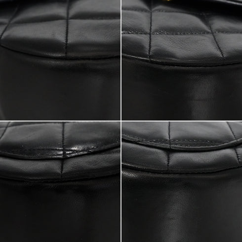 VINTAGE CHANEL MATELASSE HALF MOON CHAIN SHOULDER BAG BLACK LAMB SKIN 90335148
