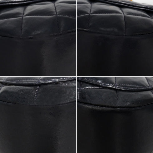 VINTAGE CHANEL MATELASSE HALF MOON CHAIN SHOULDER BAG NAVY LAMB SKIN 90335493